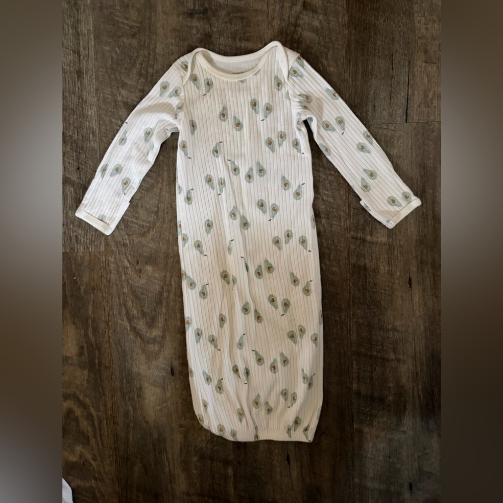 Carter's white avocado sleep gown